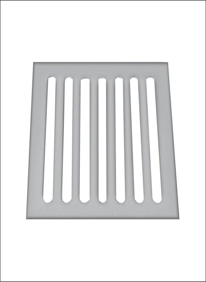 Sanjay Chilly Vertical Gratings Floor Drain for Bathroom Emerald Exclusive 304 Grade Stainless Steel Commercial Drain (5x5 INCH) - Image 1